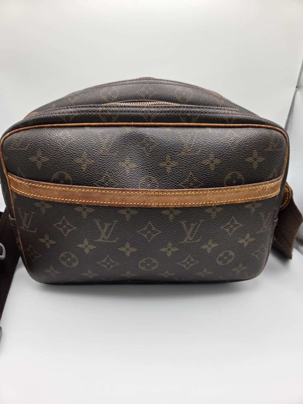 Vintage Louis Vuitton Brown Monogram Reporter PM Canvas Crossbody Bag